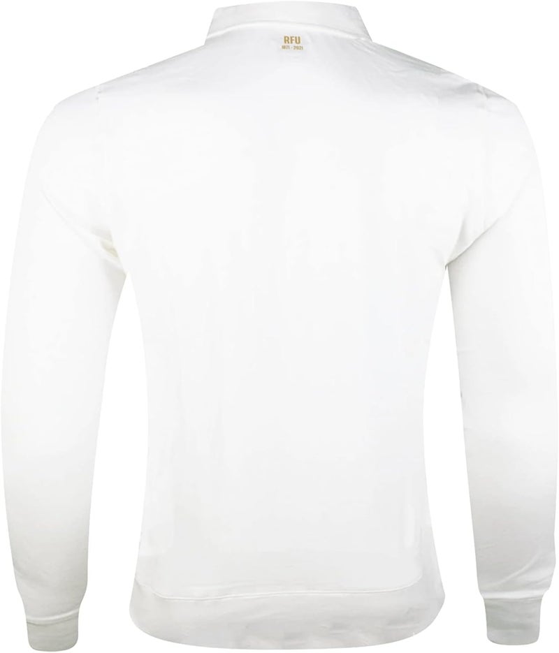 umbro England RFU Men's 150 Anniversary Classic Long Sleeve Rugby Jersey, White - Image 2